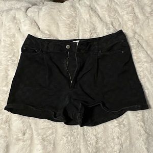 SLIGHTLY USED Black Checkered Jean Shorts RSQ